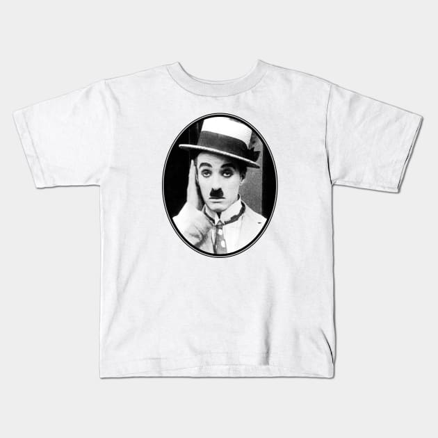 Charlie Chaplin: Golden Silents Kids T-Shirt by Noir-N-More